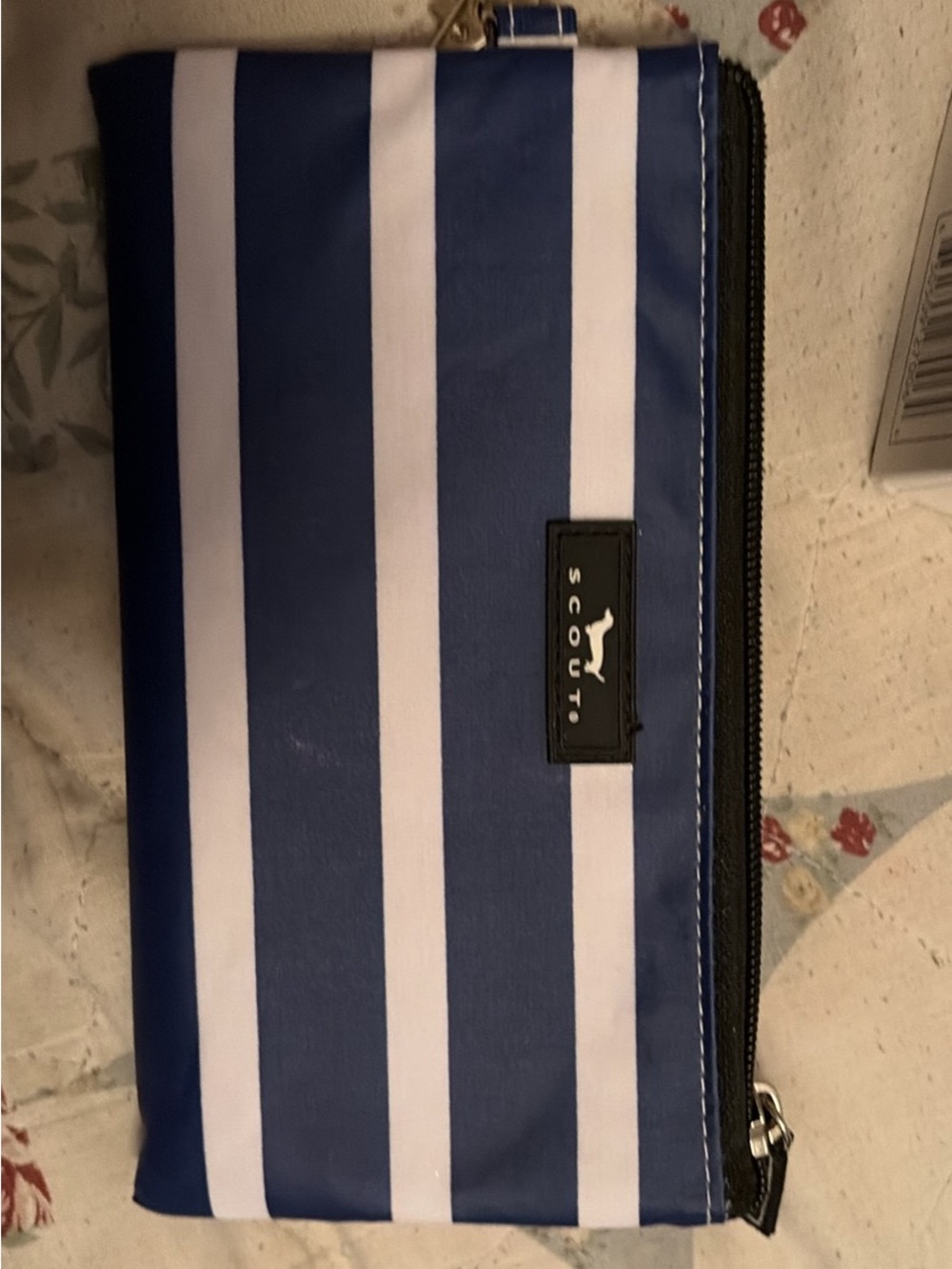 Scout Navy and White Striped Toiletry Pouch